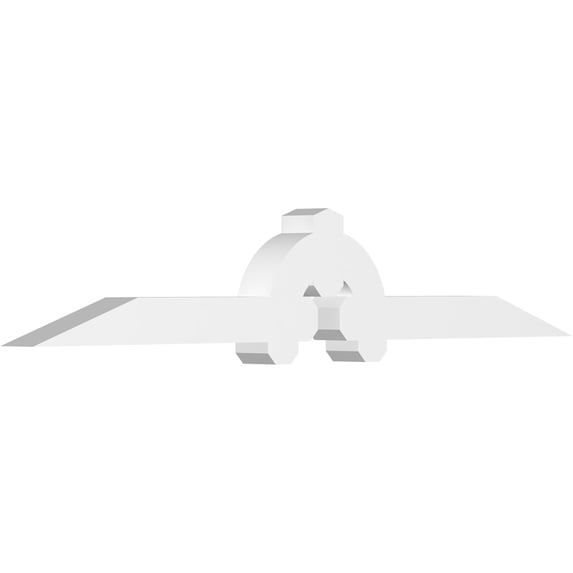 72"W x 12"H x 4"D x 4"F, 4/12 Pitch, Ericson Architectural Grade PVC Gable Bracket
