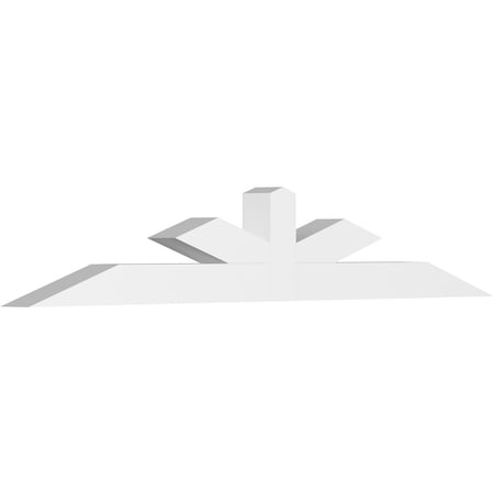 72"W x 12"H x 4"D x 4"F, 4/12 Pitch, Saratoga Architectural Grade PVC Gable Bracket
