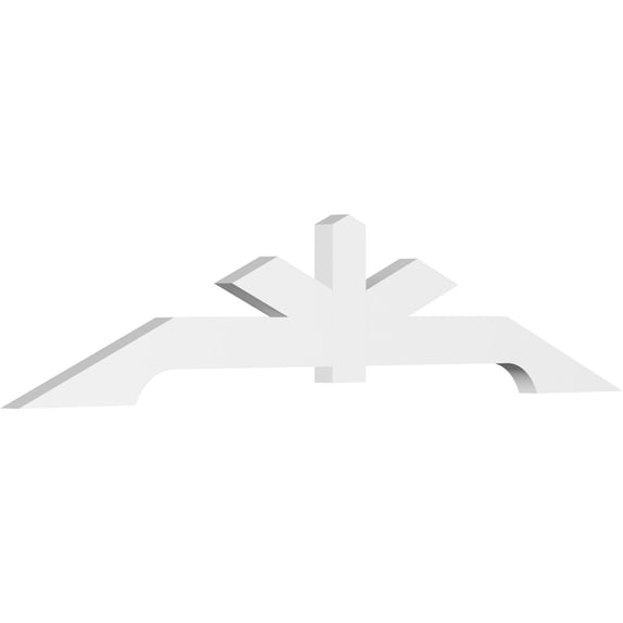 72"W x 15"H x 2"D x 4"F, 5/12 Pitch, Vanguard Architectural Grade PVC Gable Bracket