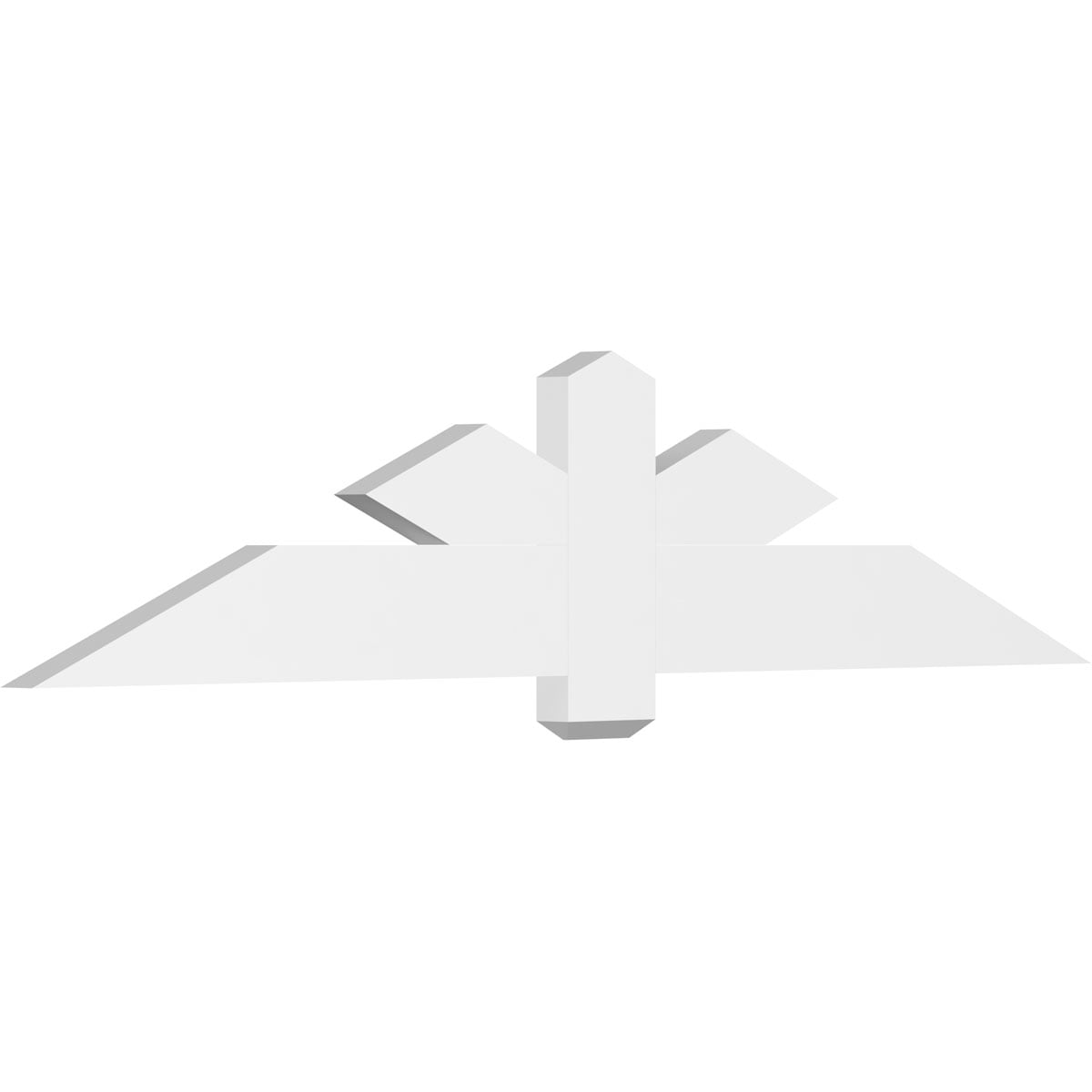 72"W x 15"H x 2"D x 6"F, 5/12 Pitch, Kennewick Architectural Grade PVC Gable Bracket