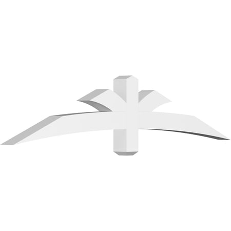 72"W x 15"H x 4"D x 4"F, 5/12 Pitch, Davenport Architectural Grade PVC Gable Bracket