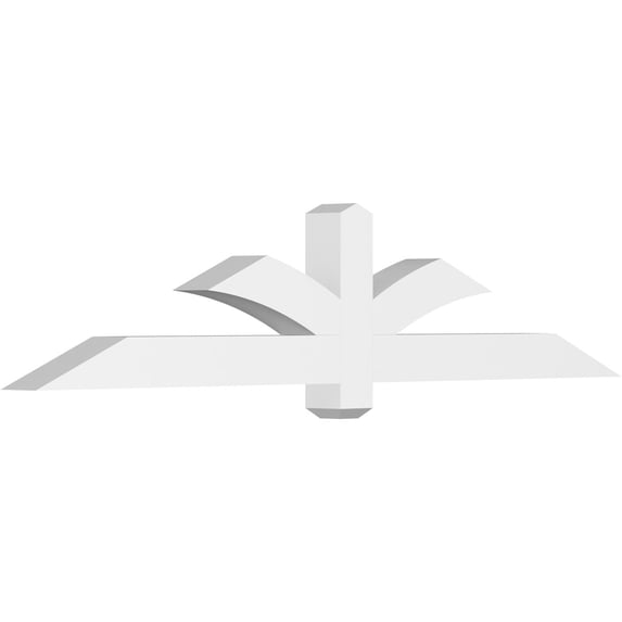 72"W x 15"H x 4"D x 4"F, 5/12 Pitch, Redmond Architectural Grade PVC Gable Bracket