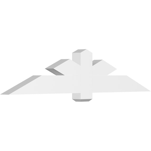 72"W x 15"H x 4"D x 6"F, 5/12 Pitch, Kennewick Architectural Grade PVC Gable Bracket