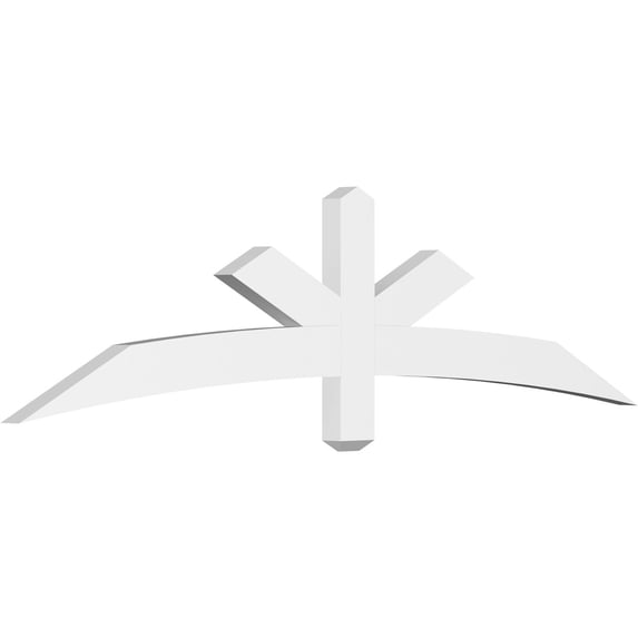 72"W x 18"H x 2"D x 4"F, 6/12 Pitch, Alberta Architectural Grade PVC Gable Bracket