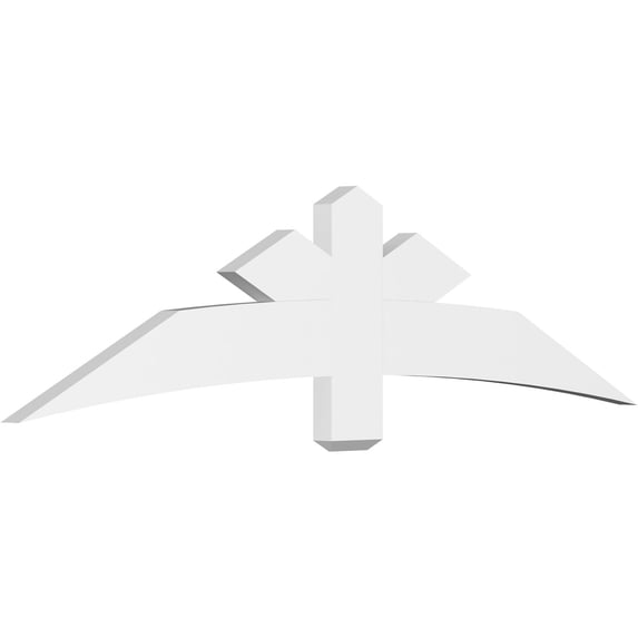 72"W x 18"H x 2"D x 6"F, 6/12 Pitch, Alberta Architectural Grade PVC Gable Bracket