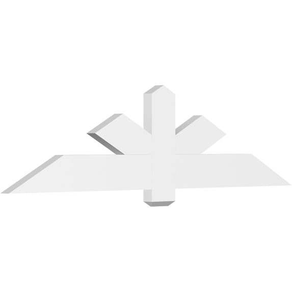 72"W x 18"H x 2"D x 6"F, 6/12 Pitch, Kennewick Architectural Grade PVC Gable Bracket