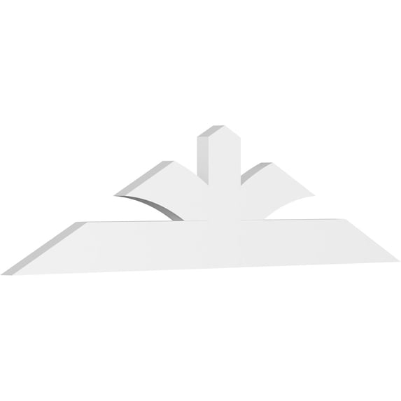 72"W x 18"H x 2"D x 6"F, 6/12 Pitch, Richland Architectural Grade PVC Gable Bracket