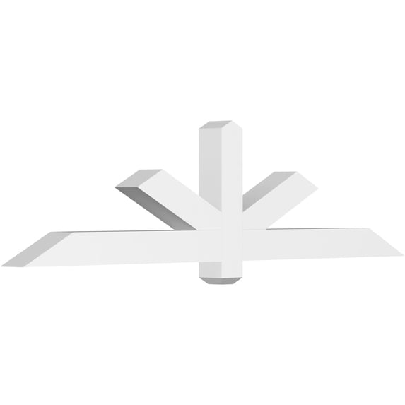 72"W x 18"H x 4"D x 4"F, 6/12 Pitch, Kennewick Architectural Grade PVC Gable Bracket