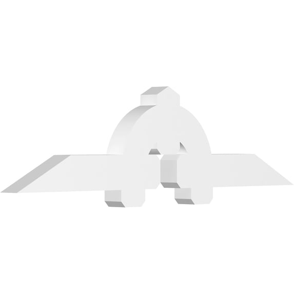 72"W x 18"H x 4"D x 6"F, 6/12 Pitch, Ericson Architectural Grade PVC Gable Bracket