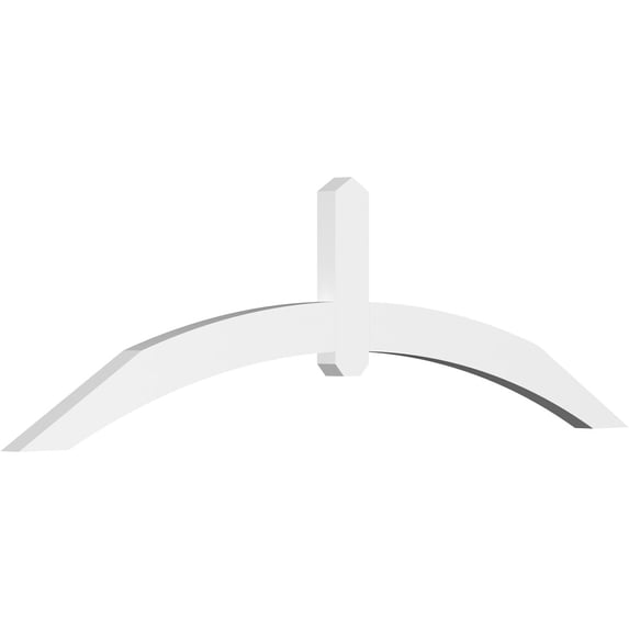72"W x 21"H x 2"D x 4"F, 7/12 Pitch, Archdale Architectural Grade PVC Gable Bracket