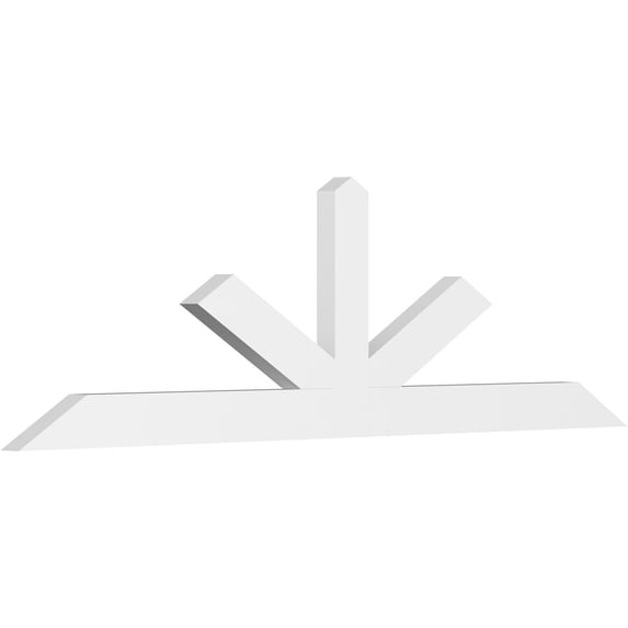 72"W x 21"H x 2"D x 4"F, 7/12 Pitch, Saratoga Architectural Grade PVC Gable Bracket