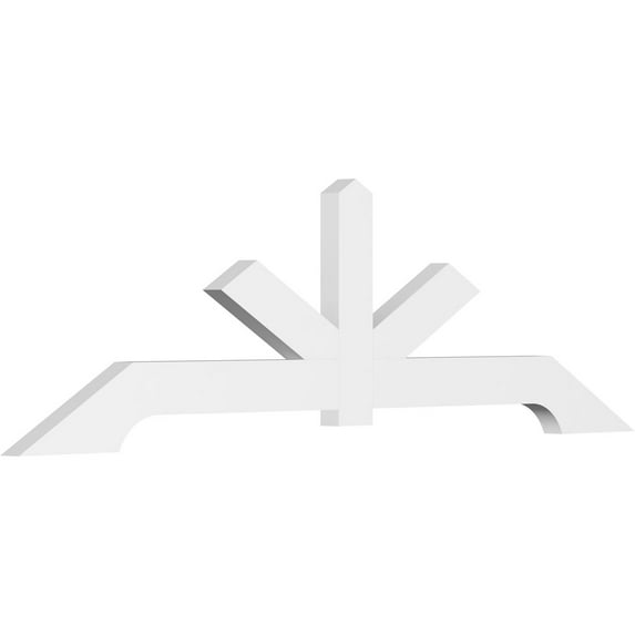 72"W x 21"H x 2"D x 4"F, 7/12 Pitch, Vanguard Architectural Grade PVC Gable Bracket