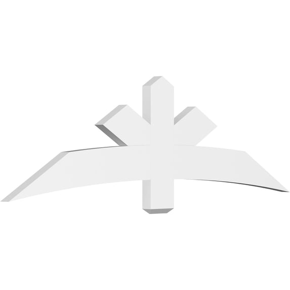 72"W x 21"H x 2"D x 6"F, 7/12 Pitch, Alberta Architectural Grade PVC Gable Bracket