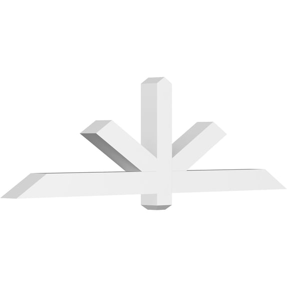 72"W x 21"H x 4"D x 4"F, 7/12 Pitch, Kennewick Architectural Grade PVC Gable Bracket