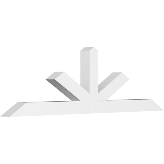 72"W x 21"H x 4"D x 4"F, 7/12 Pitch, Saratoga Architectural Grade PVC Gable Bracket