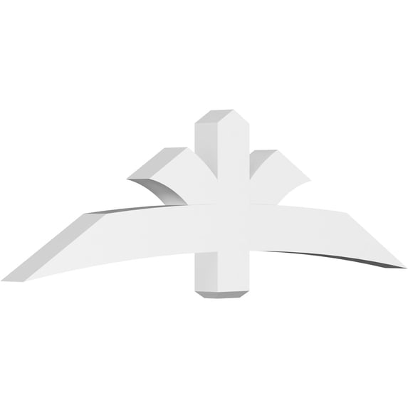 72"W x 21"H x 4"D x 6"F, 7/12 Pitch, Davenport Architectural Grade PVC Gable Bracket