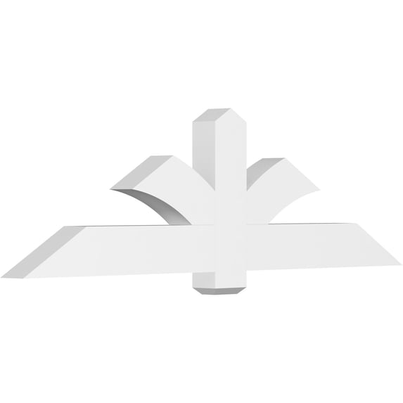 72"W x 21"H x 4"D x 6"F, 7/12 Pitch, Redmond Architectural Grade PVC Gable Bracket