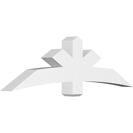 72"W x 21"H x 6"D x 6"F, 7/12 Pitch, Alberta Architectural Grade PVC Gable Bracket
