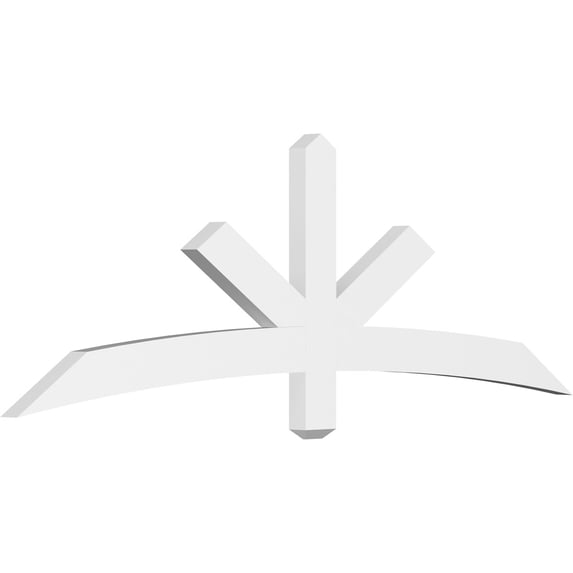 72"W x 24"H x 2"D x 4"F, 8/12 Pitch, Alberta Architectural Grade PVC Gable Bracket