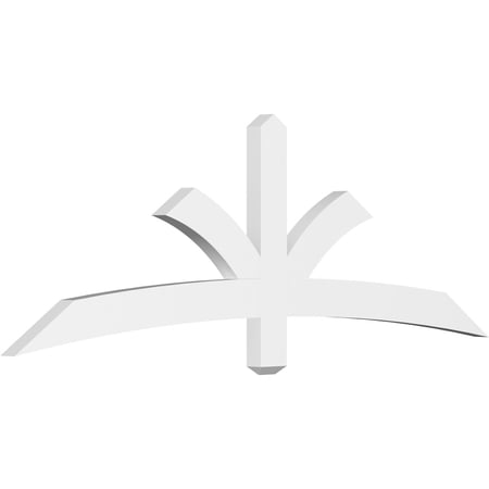 72"W x 24"H x 2"D x 4"F, 8/12 Pitch, Davenport Architectural Grade PVC Gable Bracket