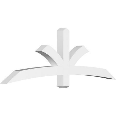 72"W x 24"H x 4"D x 4"F, 8/12 Pitch, Davenport Architectural Grade PVC Gable Bracket