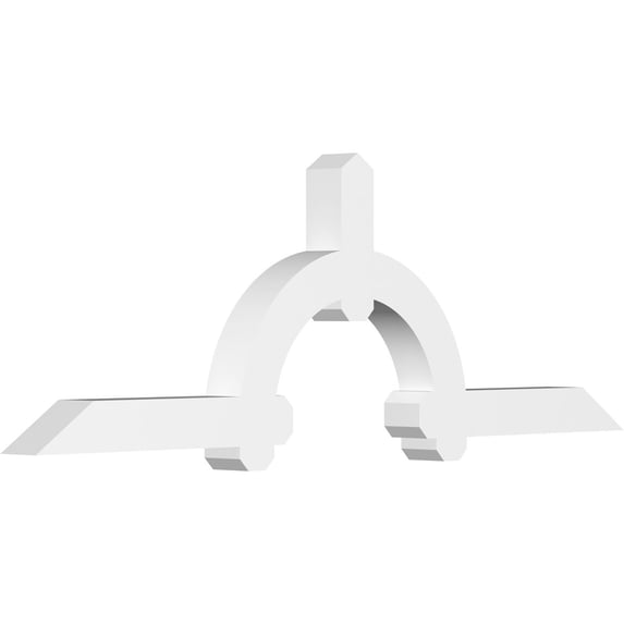 72"W x 24"H x 4"D x 4"F, 8/12 Pitch, Ericson Architectural Grade PVC Gable Bracket