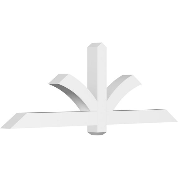72"W x 24"H x 4"D x 4"F, 8/12 Pitch, Redmond Architectural Grade PVC Gable Bracket