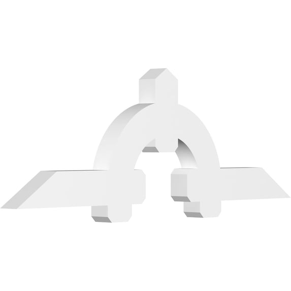 72"W x 24"H x 4"D x 6"F, 8/12 Pitch, Ericson Architectural Grade PVC Gable Bracket