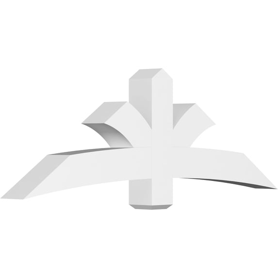 72"W x 24"H x 6"D x 6"F, 8/12 Pitch, Davenport Architectural Grade PVC Gable Bracket
