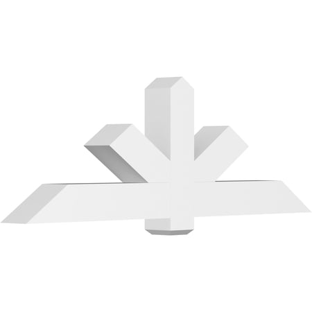 72"W x 24"H x 6"D x 6"F, 8/12 Pitch, Kennewick Architectural Grade PVC Gable Bracket