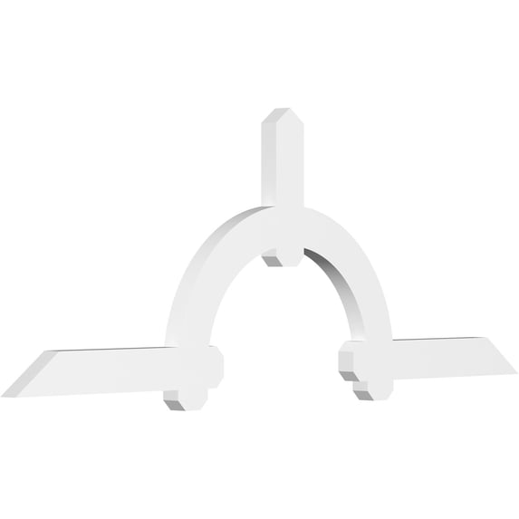 72"W x 27"H x 2"D x 4"F, 9/12 Pitch, Ericson Architectural Grade PVC Gable Bracket