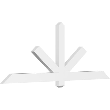 72"W x 27"H x 2"D x 4"F, 9/12 Pitch, Kennewick Architectural Grade PVC Gable Bracket