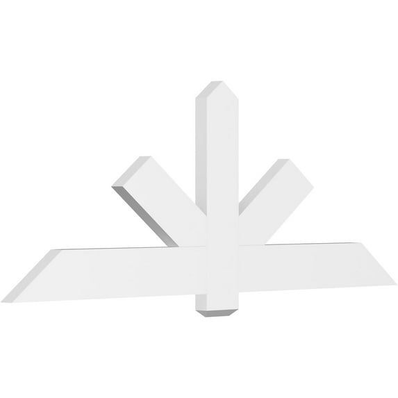 72"W x 27"H x 2"D x 6"F, 9/12 Pitch, Kennewick Architectural Grade PVC Gable Bracket