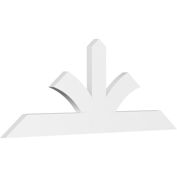 72"W x 27"H x 2"D x 6"F, 9/12 Pitch, Richland Architectural Grade PVC Gable Bracket