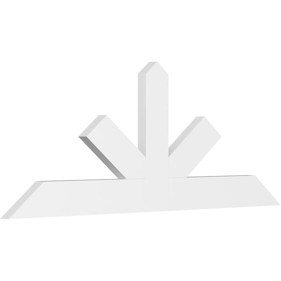 72"W x 27"H x 2"D x 6"F, 9/12 Pitch, Saratoga Architectural Grade PVC Gable Bracket