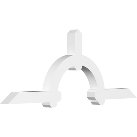 72"W x 27"H x 4"D x 4"F, 9/12 Pitch, Ericson Architectural Grade PVC Gable Bracket