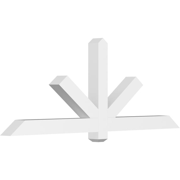 72"W x 27"H x 4"D x 4"F, 9/12 Pitch, Kennewick Architectural Grade PVC Gable Bracket