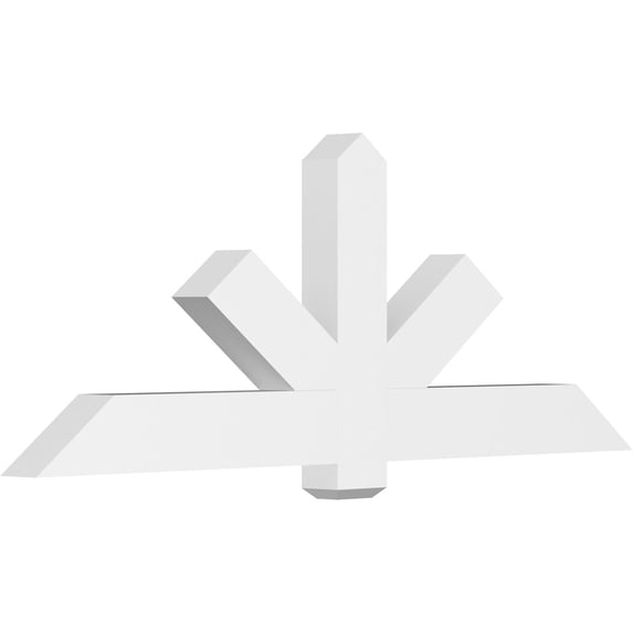 72"W x 27"H x 4"D x 6"F, 9/12 Pitch, Kennewick Architectural Grade PVC Gable Bracket