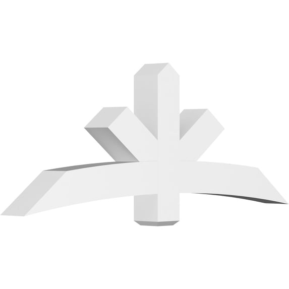 72"W x 27"H x 6"D x 6"F, 9/12 Pitch, Alberta Architectural Grade PVC Gable Bracket