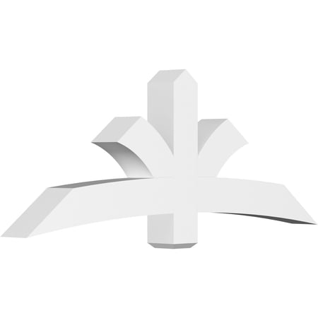 72"W x 27"H x 6"D x 6"F, 9/12 Pitch, Davenport Architectural Grade PVC Gable Bracket