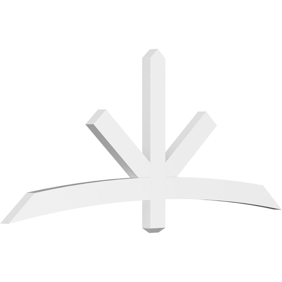 72"W x 30"H x 2"D x 4"F, 10/12 Pitch, Alberta Architectural Grade PVC Gable Bracket