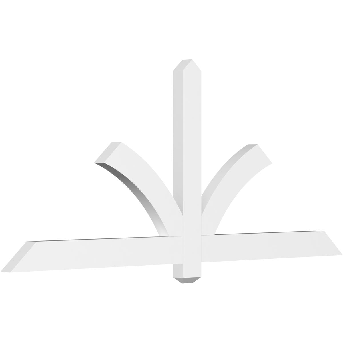 72"W x 30"H x 2"D x 4"F, 10/12 Pitch, Redmond Architectural Grade PVC Gable Bracket