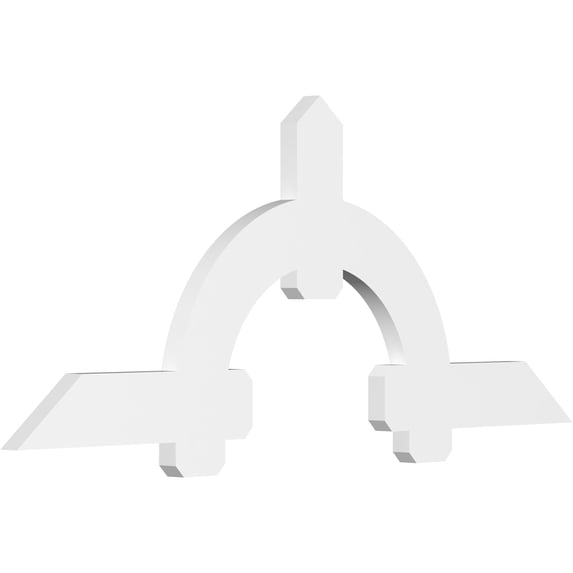 72"W x 30"H x 2"D x 6"F, 10/12 Pitch, Ericson Architectural Grade PVC Gable Bracket