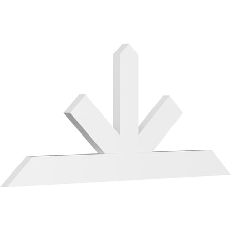 72"W x 30"H x 2"D x 6"F, 10/12 Pitch, Saratoga Architectural Grade PVC Gable Bracket