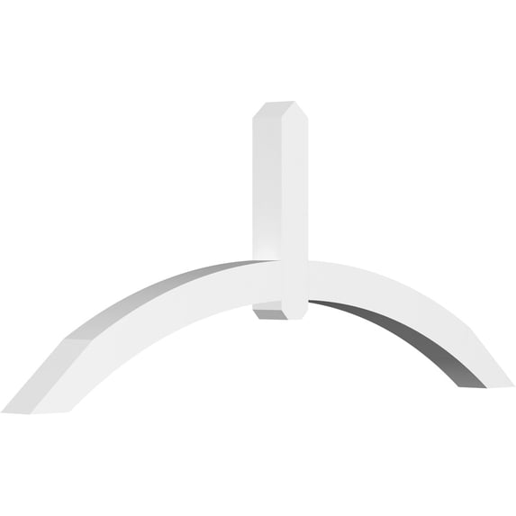 72"W x 30"H x 4"D x 4"F, 10/12 Pitch, Archdale Architectural Grade PVC Gable Bracket