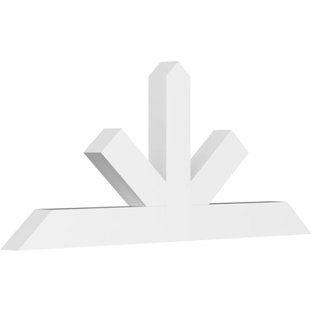 72"W x 30"H x 4"D x 6"F, 10/12 Pitch, Saratoga Architectural Grade PVC Gable Bracket