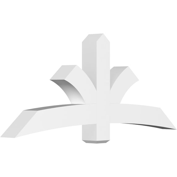 72"W x 30"H x 6"D x 6"F, 10/12 Pitch, Davenport Architectural Grade PVC Gable Bracket