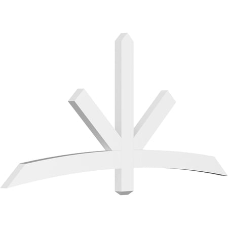 72"W x 33"H x 2"D x 4"F, 11/12 Pitch, Alberta Architectural Grade PVC Gable Bracket
