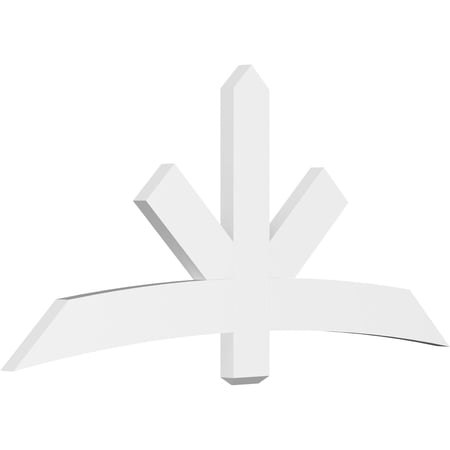 72"W x 33"H x 2"D x 6"F, 11/12 Pitch, Alberta Architectural Grade PVC Gable Bracket