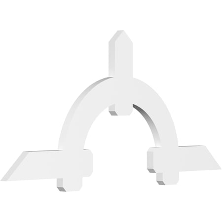 72"W x 33"H x 2"D x 6"F, 11/12 Pitch, Ericson Architectural Grade PVC Gable Bracket